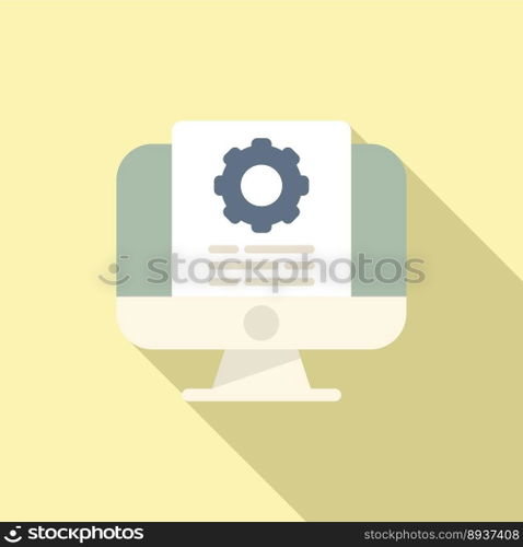 Project document icon flat vector. Data support. Help guide. Project document icon flat vector. Data support