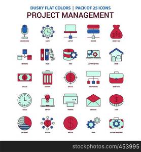 Project Management icon Dusky Flat color - Vintage 25 Icon Pack