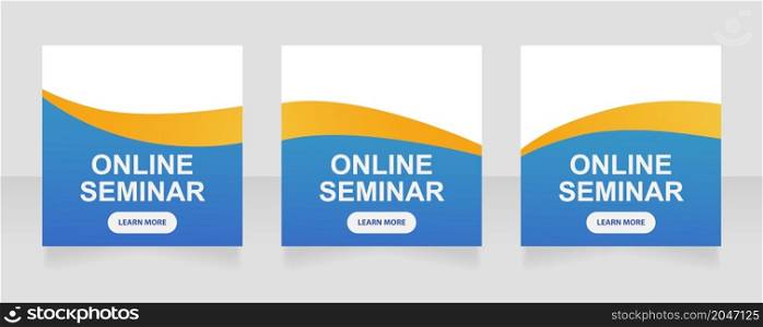 Project management online seminar web banner design template. Vector flyer with text space. Advertising placard with customized copyspace. Promotional printable poster for advertising. Graphic layout. Project management online seminar web banner design template