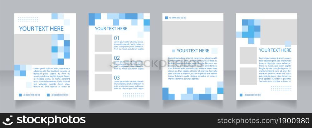 Project management plan blank brochure layout design. Business goals. Vertical poster template set with empty copy space for text. Premade corporate reports collection. Editable flyer paper pages. Project management plan blank brochure layout design