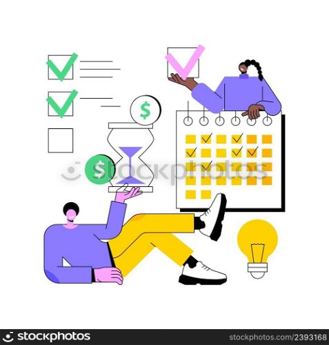 Project planning abstract concept vector illustration. Project plan creation, schedule management, business analysis, vision and scope, timeline and timeframe estimate, document abstract metaphor.. Project planning abstract concept vector illustration.