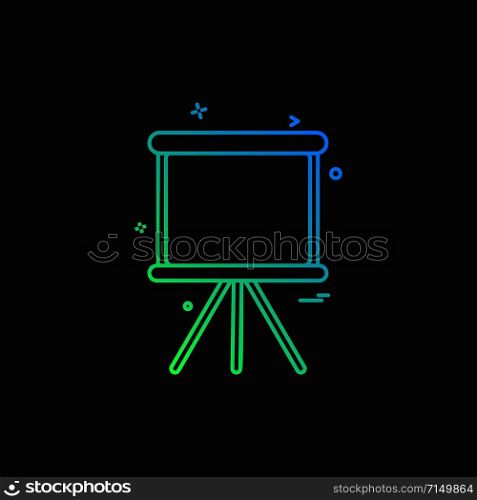 project stande chart paper icon vector desige