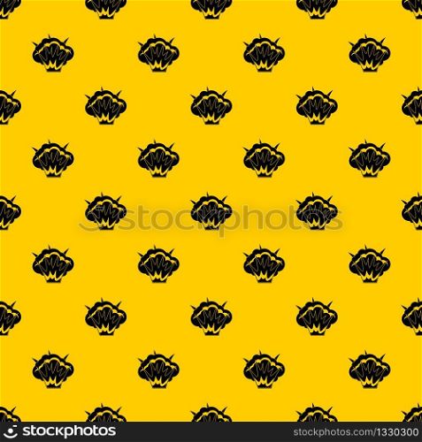 Projectile explosion pattern seamless vector repeat geometric yellow for any design. Projectile explosion pattern vector