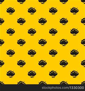 Projectile explosion pattern seamless vector repeat geometric yellow for any design. Projectile explosion pattern vector