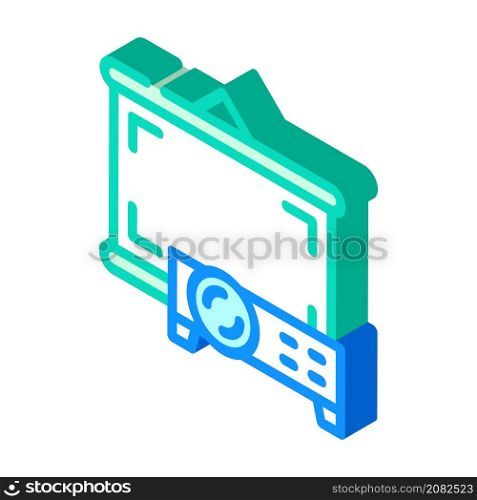 projector electronic device isometric icon vector. projector electronic device sign. isolated symbol illustration. projector electronic device isometric icon vector illustration