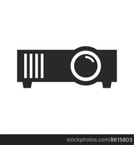 Projector icon in flat design template vector