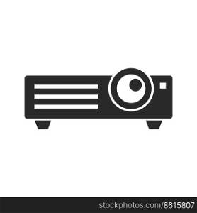 Projector icon in flat design template vector