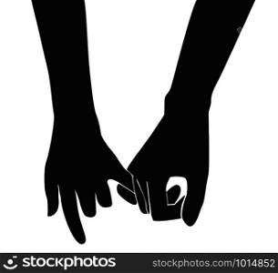 promise , hand holding in heart shape vector