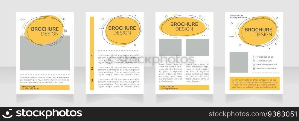 Promo c&aign blank brochure layout design. Promotion, advert service. Vertical poster template set with empty copy space for text. Premade corporate reports collection. Editable flyer paper pages. Promo c&aign blank brochure layout design