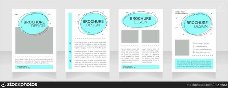 Promo campaign white and blue blank brochure layout design. Advert service. Vertical poster template set with empty copy space for text. Premade corporate report collection. Editable flyer paper pages. Promo campaign white and blue blank brochure layout design