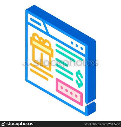 promo code on site isometric icon vector. promo code on site sign. isolated symbol illustration. promo code on site isometric icon vector illustration
