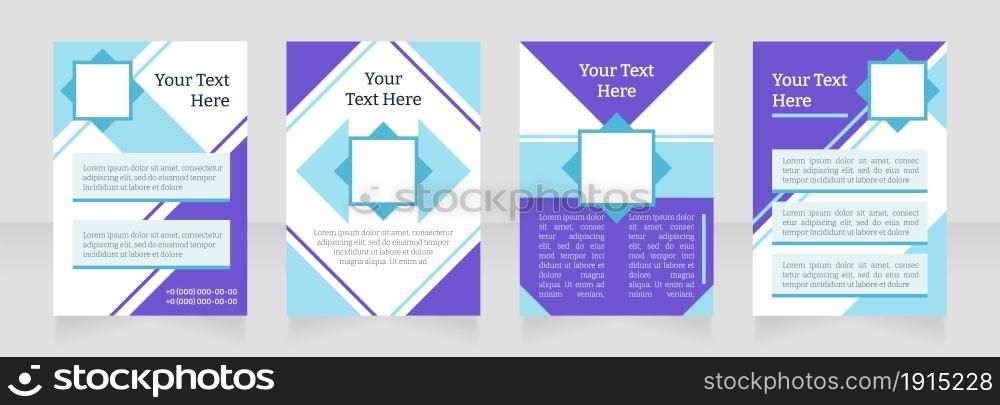 Promote company goals blank brochure layout design. Increase awareness. Vertical poster template set with empty copy space for text. Premade corporate reports collection. Editable flyer paper pages. Promote company goals blank brochure layout design