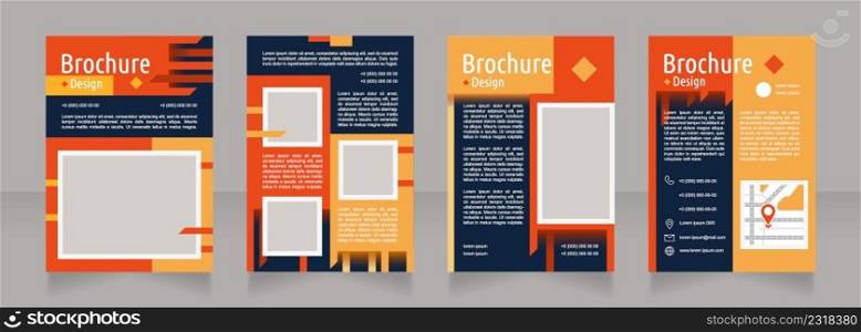 Promoting company values blank brochure design. Template set with copy space for text. Premade corporate reports collection. Editable 4 paper pages. Ubuntu Condensed, Arial Regular fonts used. Promoting company values blank brochure design