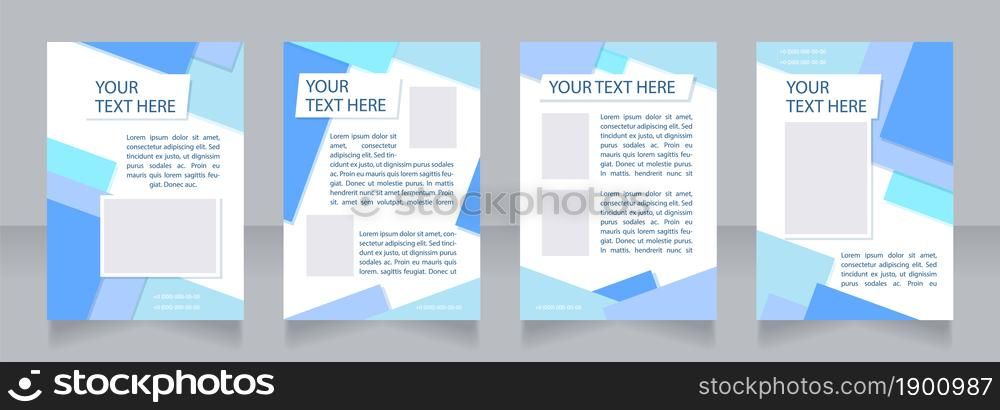 Promoting corporate culture blank brochure layout design. Vertical poster template set with empty copy space for text. Premade corporate reports collection. Editable flyer paper pages. Promoting corporate culture blank brochure layout design