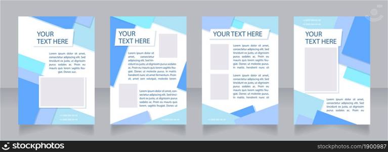 Promoting corporate culture blank brochure layout design. Vertical poster template set with empty copy space for text. Premade corporate reports collection. Editable flyer paper pages. Promoting corporate culture blank brochure layout design