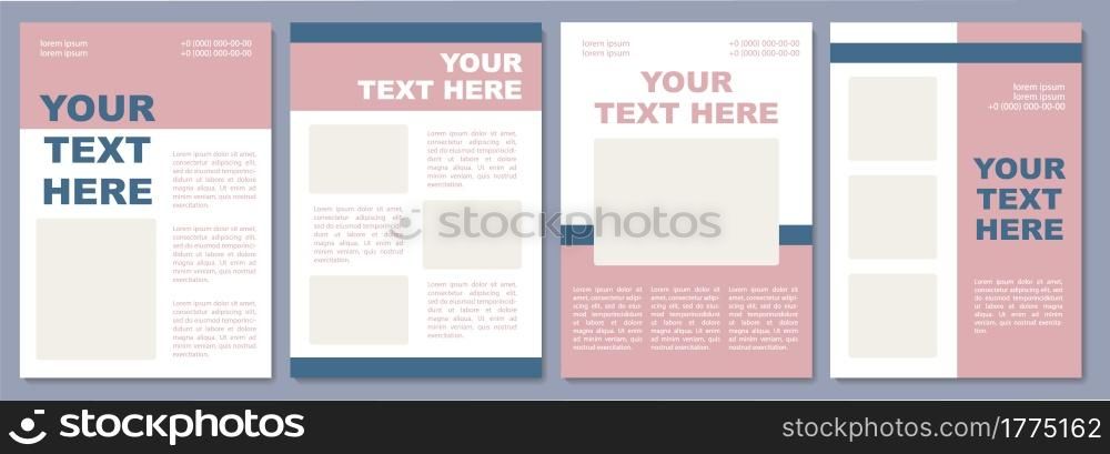 Promoting event and offer brochure template. Flyer, booklet, leaflet print, cover design with copy space. Your text here. Vector layouts for magazines, annual reports, advertising posters. Promoting event and offer brochure template