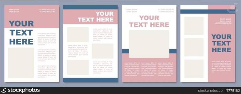 Promoting event and offer brochure template. Flyer, booklet, leaflet print, cover design with copy space. Your text here. Vector layouts for magazines, annual reports, advertising posters. Promoting event and offer brochure template