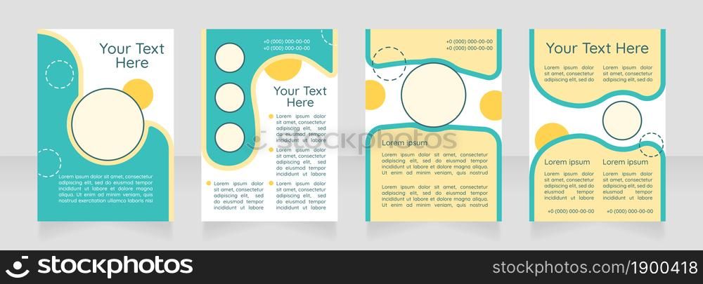 Promoting healthy diet blank brochure layout design. Health care. Vertical poster template set with empty copy space for text. Premade corporate reports collection. Editable flyer paper pages. Promoting healthy diet blank brochure layout design