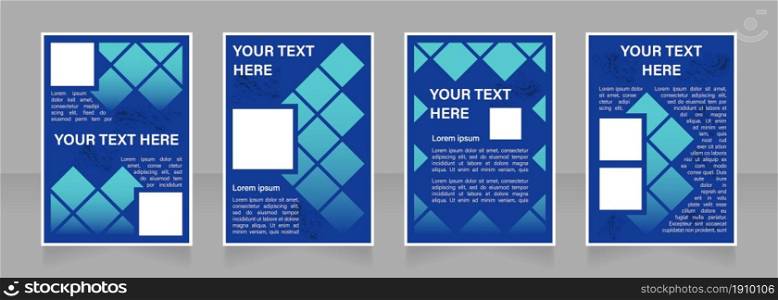 Promoting innovation blank brochure layout design. Entrepreneurial sector. Vertical poster template set with empty copy space for text. Premade corporate reports collection. Editable flyer paper pages. Promoting innovation blank brochure layout design