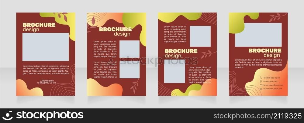 Promoting spa business blank brochure design. Template set with copy space for text. Premade corporate reports collection. Editable 4 paper pages. Rubik Black Regular, Nunito Light fonts used. Promoting spa business blank brochure design