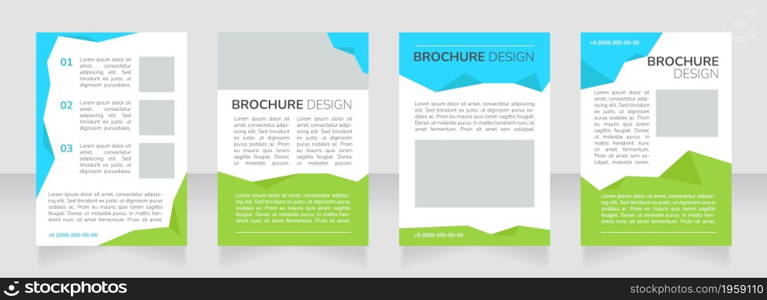 Promoting student organizations blank brochure layout design. Vertical poster template set with empty copy space for text. Premade corporate reports collection. Editable flyer paper pages. Promoting student organizations blank brochure layout design