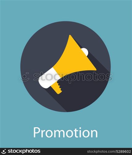 Promotion Flat Concept Icon Vector Illustration. EPS10. Promotion Flat Concept Icon Vector Illustration