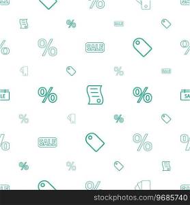 Promotion icons pattern seamless white background Vector Image