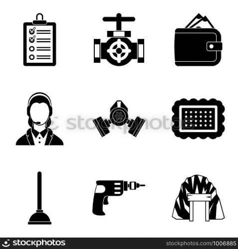 Promotion icons set. Simple set of 9 promotion vector icons for web isolated on white background. Promotion icons set, simple style