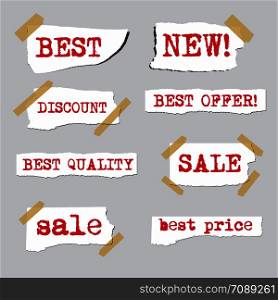 promotion sale labels