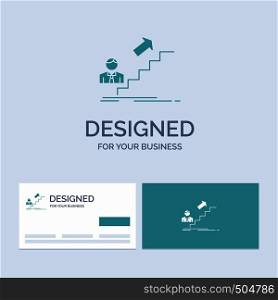 promotion, Success, development, Leader, career Business Logo Glyph Icon Symbol for your business. Turquoise Business Cards with Brand logo template.. Vector EPS10 Abstract Template background