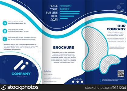 Promotional business Trifold Brochure template. Minimal brochure layout and modern report business flyers poster template