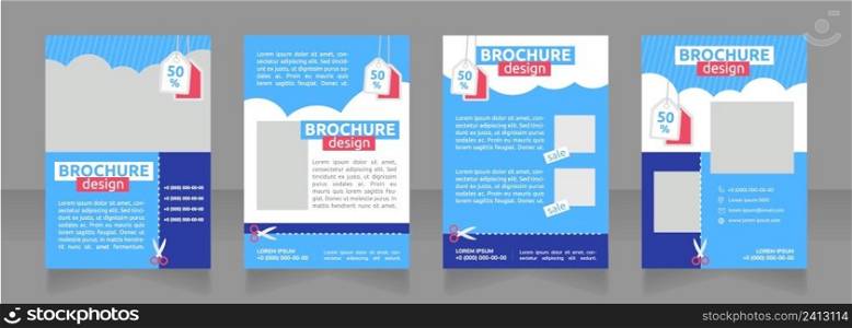 Promotional program blank brochure design. Special offer. Template set with copy space for text. Premade corporate reports collection. Editable 4 paper pages. Ubuntu Bold, Regular fonts used. Promotional program blank brochure design