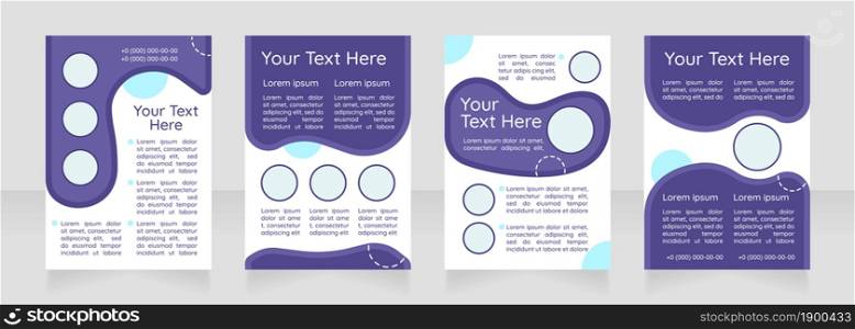 Promotional strategy blank brochure layout design. Business profitability. Vertical poster template set with empty copy space for text. Premade corporate reports collection. Editable flyer paper pages. Promotional strategy blank brochure layout design