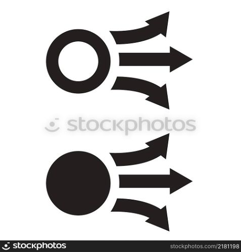 Propagate arrows icon on white background. Business management human resources administration sign. flat style.