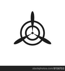 Propeller icon in flat style. Airplane fly. Air transportation. Vector illustration. EPS 10.. Propeller icon in flat style. Airplane fly. Air transportation. Vector illustration.