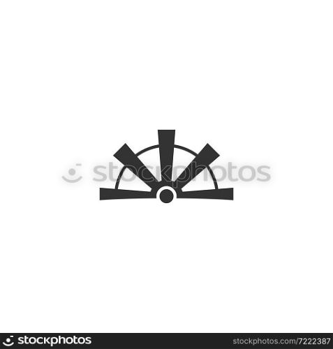 Propeller icon logo flat design template vector