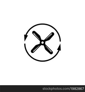Propeller Screw. Flat Vector Icon. Simple black symbol on white background. Propeller Screw Flat Vector Icon
