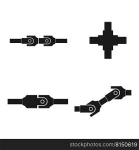 Propeller shafts and universal joints icon vector illustration design