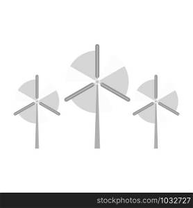 Propeller wind turbine icon. Flat illustration of propeller wind turbine vector icon for web design. Propeller wind turbine icon, flat style