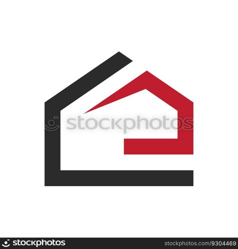 Property and construction logo icon flat design