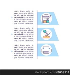 Property concept icon with text. Industrial organization. Business service. Asset management PPT page vector template. Brochure, magazine, booklet design element with linear illustrations. Property concept icon with text