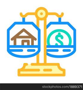 property division after divorce color icon vector. property division after divorce sign. isolated symbol illustration. property division after divorce color icon vector illustration