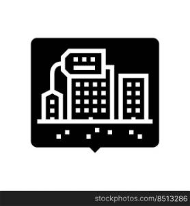 property estate home glyph icon vector. property estate home sign. isolated symbol illustration. property estate home glyph icon vector illustration