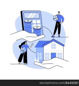 Property evaluator isolated cartoon vector illustrations. Professional property evaluator with client do real estate assessment, legal service, meeting with insurance specialist vector cartoon.. Property evaluator isolated cartoon vector illustrations.