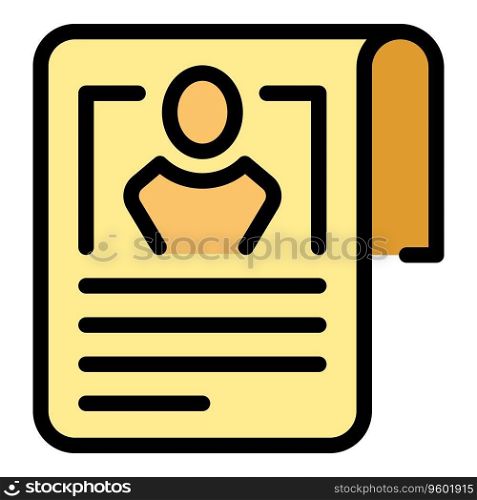 Property form icon outline vector. Credit form. Loan money color flat. Property form icon vector flat