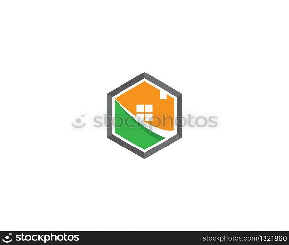 Property logo template vector icon illustration design