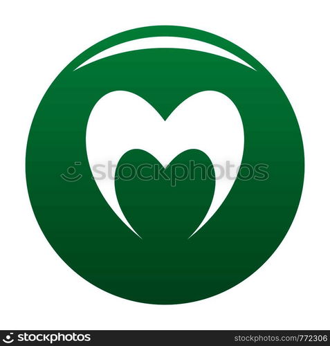 Prophetic heart icon. Simple illustration of prophetic heart vector icon for any design green. Prophetic heart icon vector green