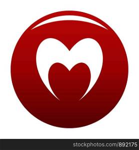 Prophetic heart icon. Simple illustration of prophetic heart vector icon for any design red. Prophetic heart icon vector red