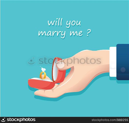 proposal of marriage. vector illustration EPS10