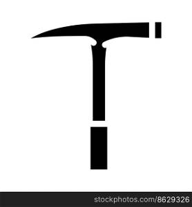 prospectors hammer glyph icon vector. prospectors hammer sign. isolated symbol illustration. prospectors hammer glyph icon vector illustration
